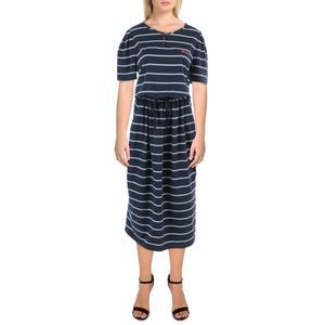 Barbour Navy and White Striped Dress